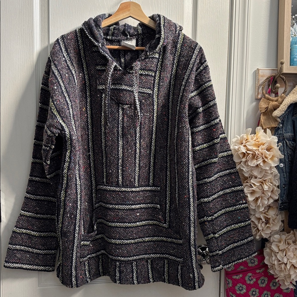 Mexico tweed Striped Baja Hoodie